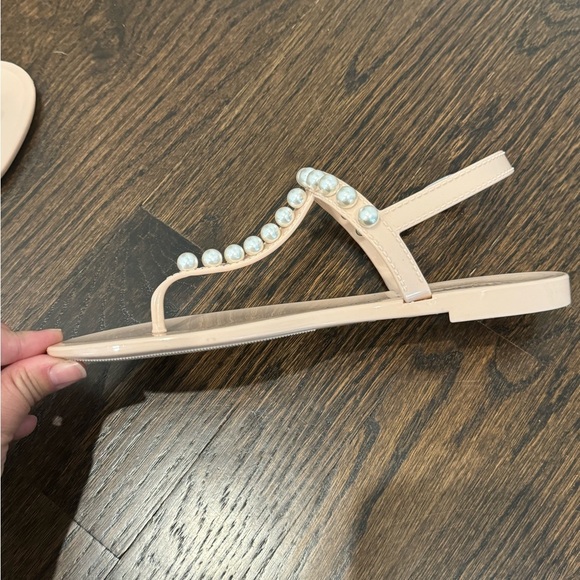 Stuart Weitzman Goldie Pearl Jelly Sandals size 7 blush pink nude - Picture 9 of 10